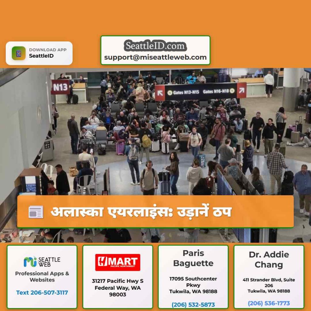 अलास्का एयरलाइंस: उड़ानें ठप