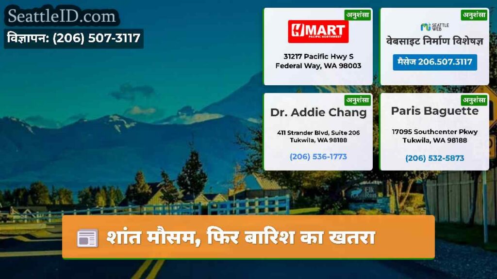 शांत मौसम, फिर बारिश का खतरा