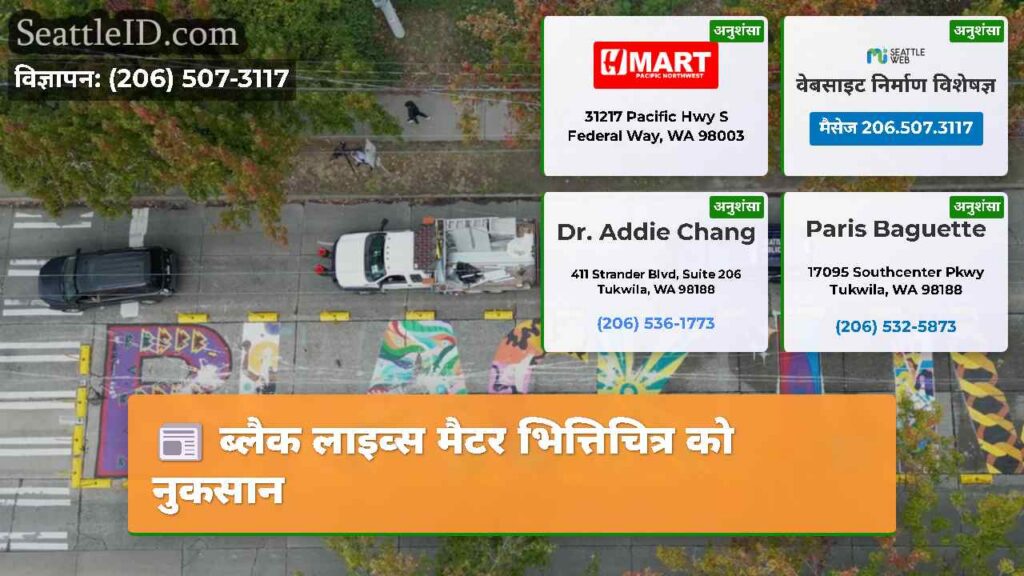 ब्लैक लाइव्स मैटर भित्तिचित्र को नुकसान