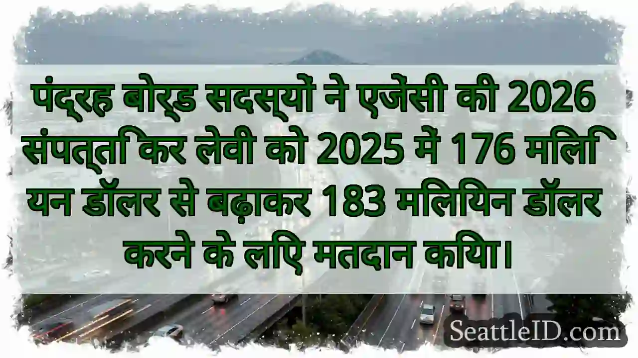 पंद्रह बोर्ड सदस्यों ने एजेंसी की 2026 संपत्ति कर