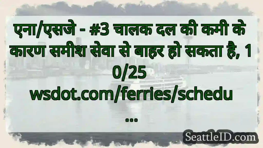 एना/एसजे - #3 चालक दल की कमी के कारण समीश सेवा से