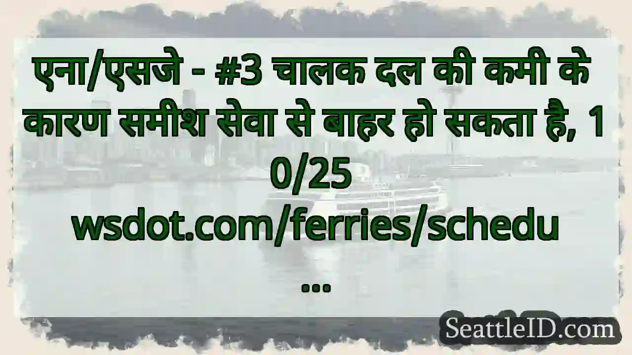 एना/एसजे - #3 चालक दल की कमी के कारण समीश सेवा से