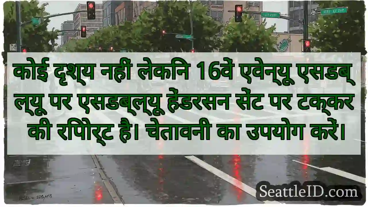 कोई दृश्य नहीं लेकिन 16वें एवेन्यू एसडब्ल्यू पर