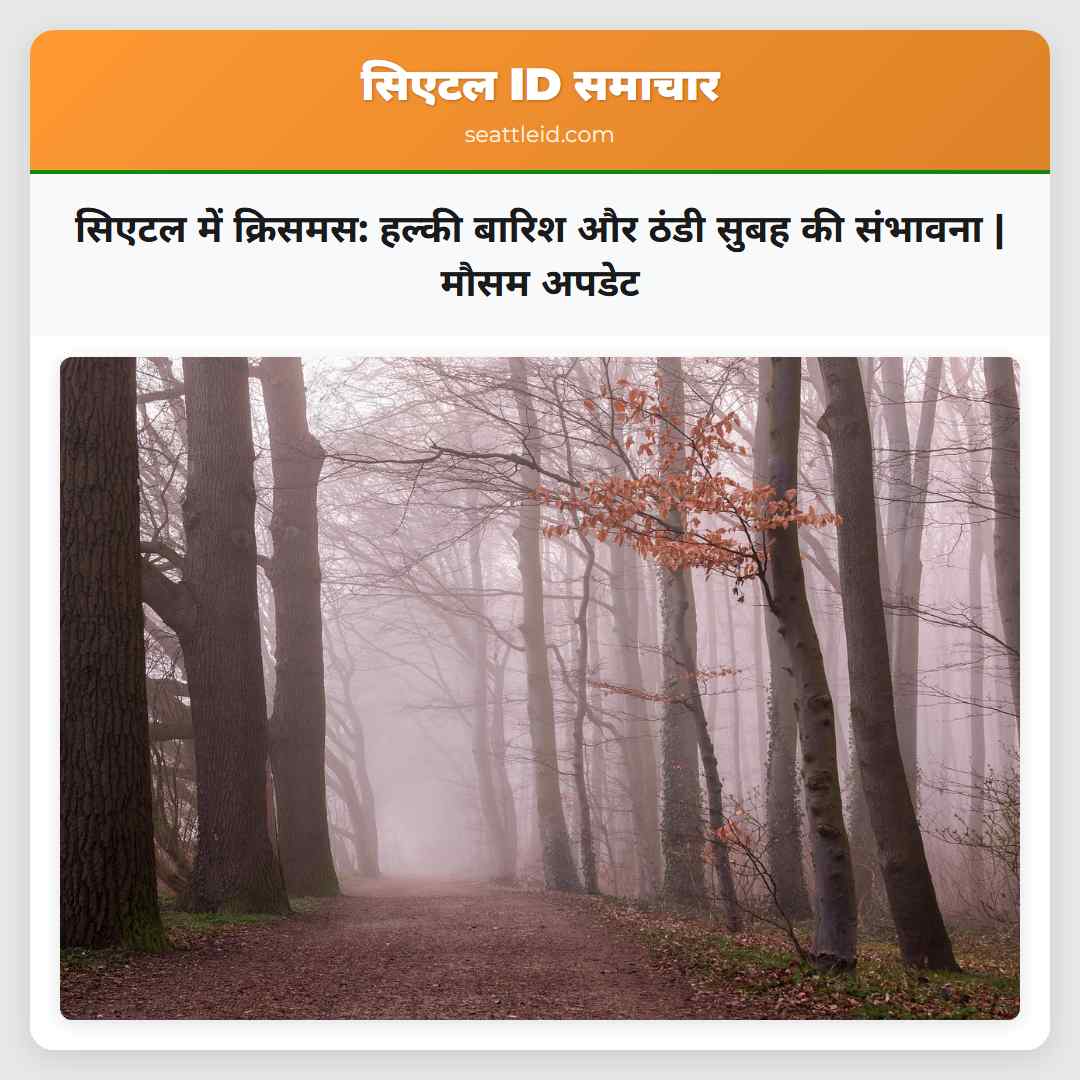 सिएटल में क्रिसमस: हल्की बारिश और ठंडी सुबह की