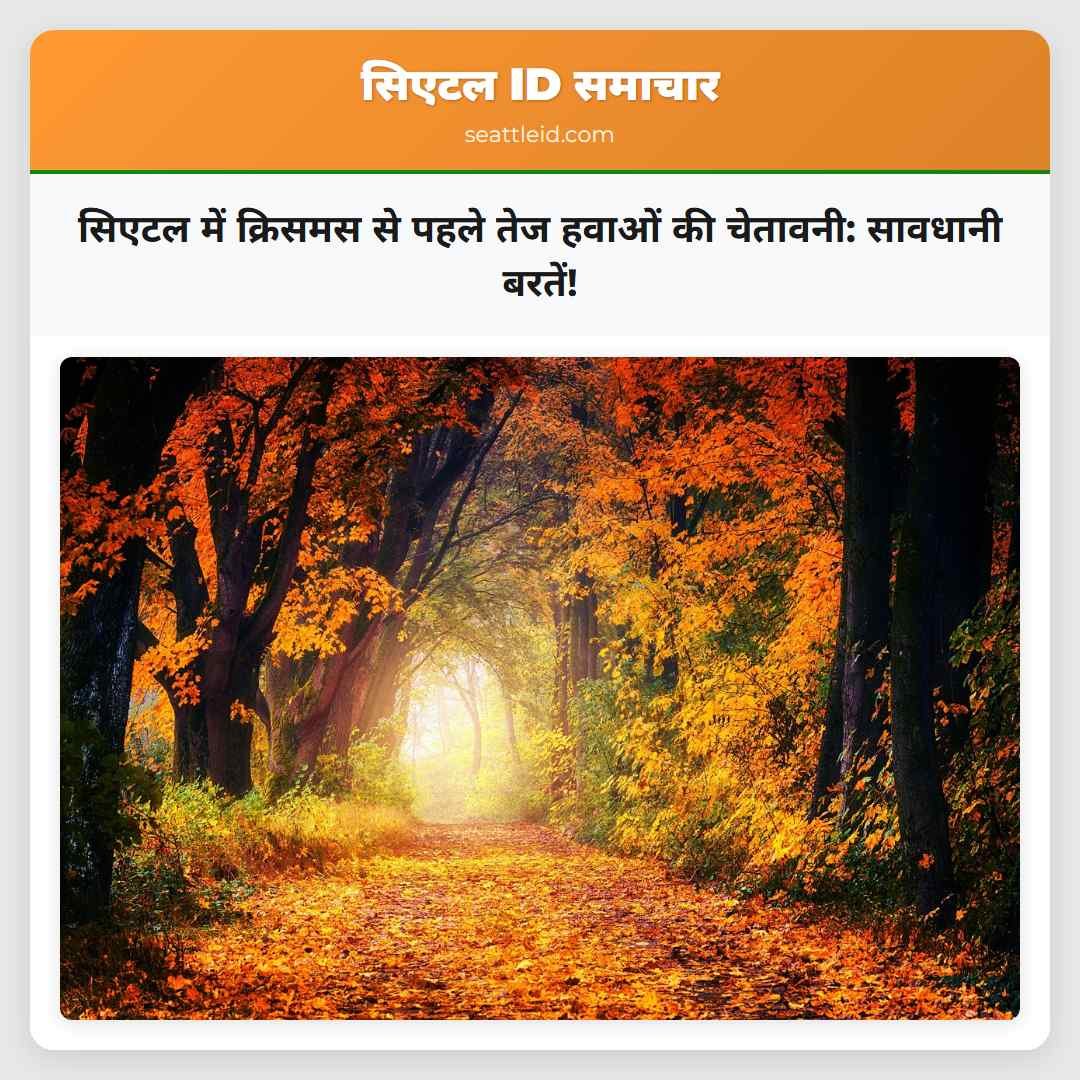 सिएटल में क्रिसमस से पहले तेज हवाओं की चेतावनी: