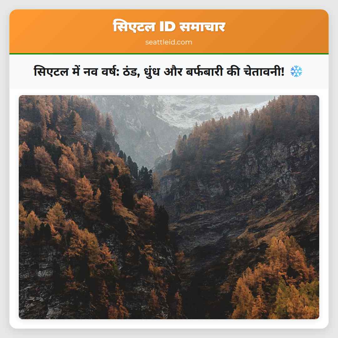 सिएटल में नव वर्ष: ठंड, धुंध और बर्फबारी की