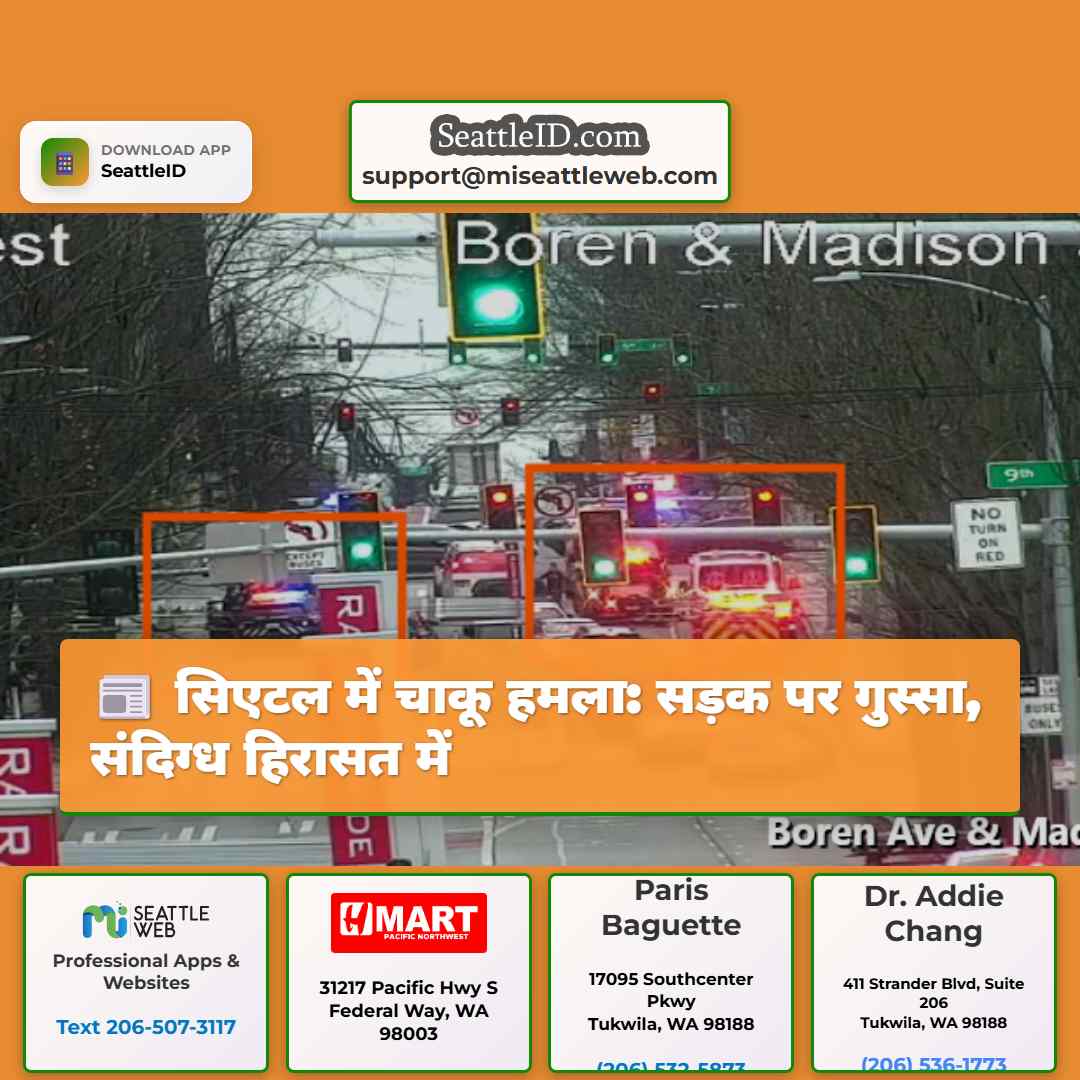 सिएटल में चाकू हमला: सड़क पर गुस्सा, संदिग्ध