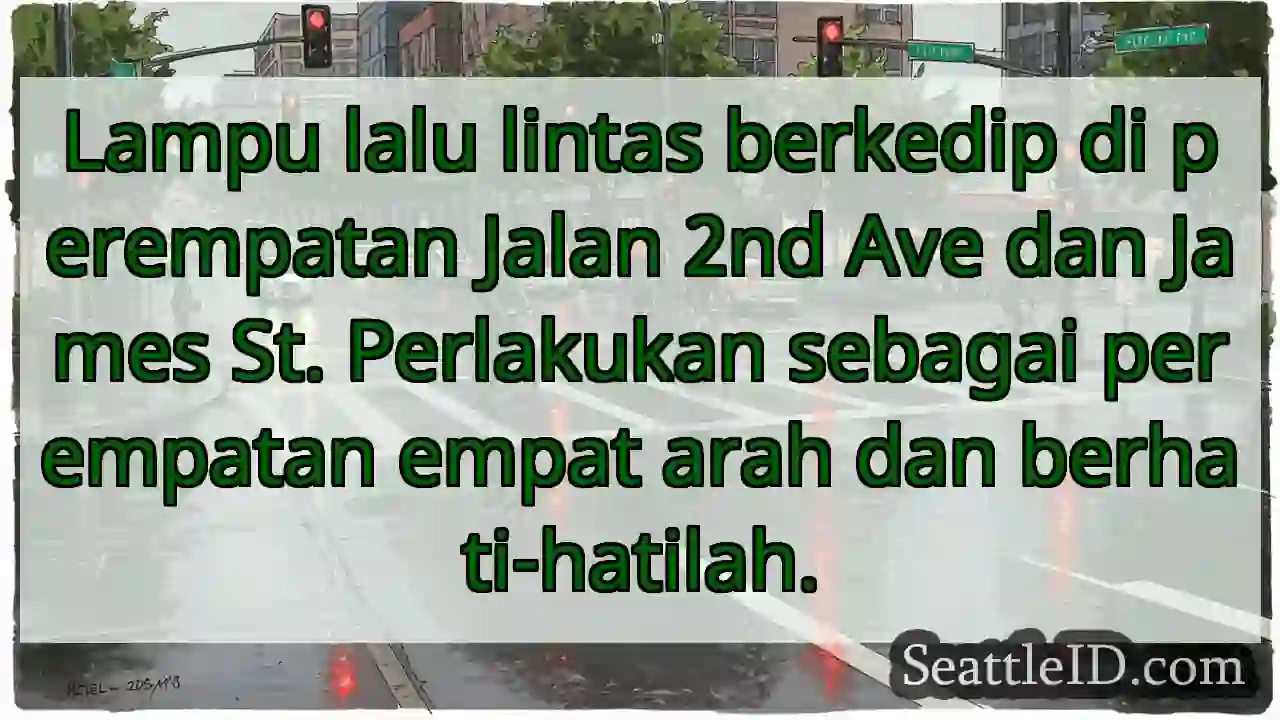 Hati-hati! Lampu merah menyala.