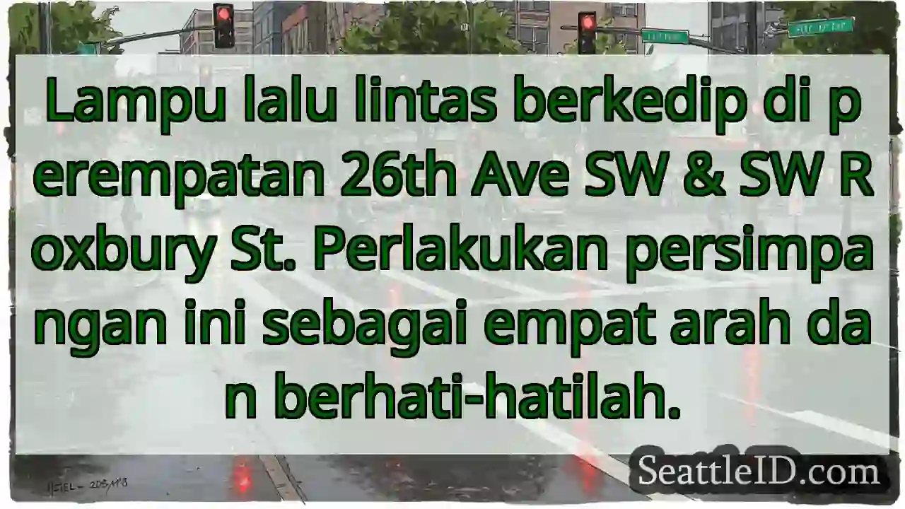 Perempatan ini: Empat arah! Hati-hati.