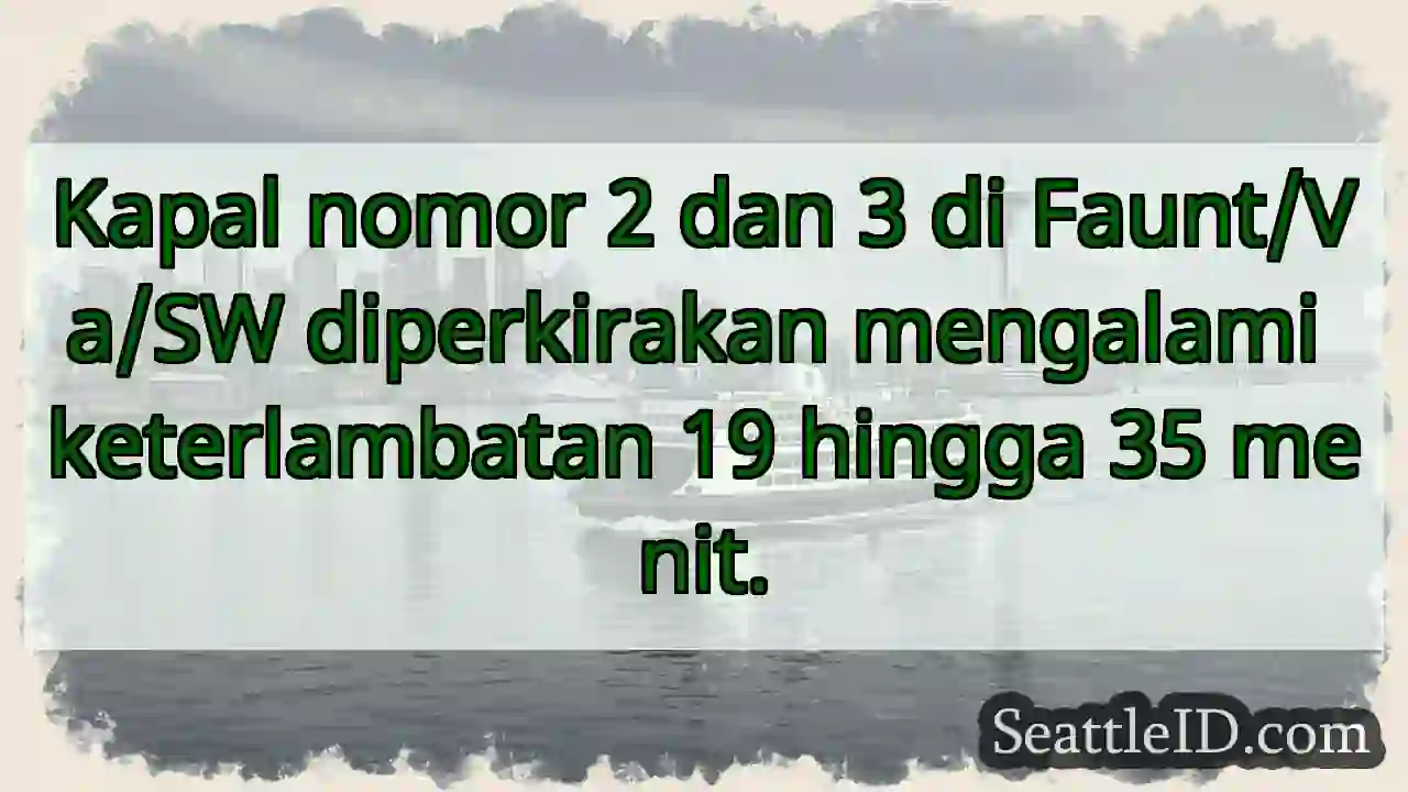 Keterlambatan Kapal: 19-35 menit