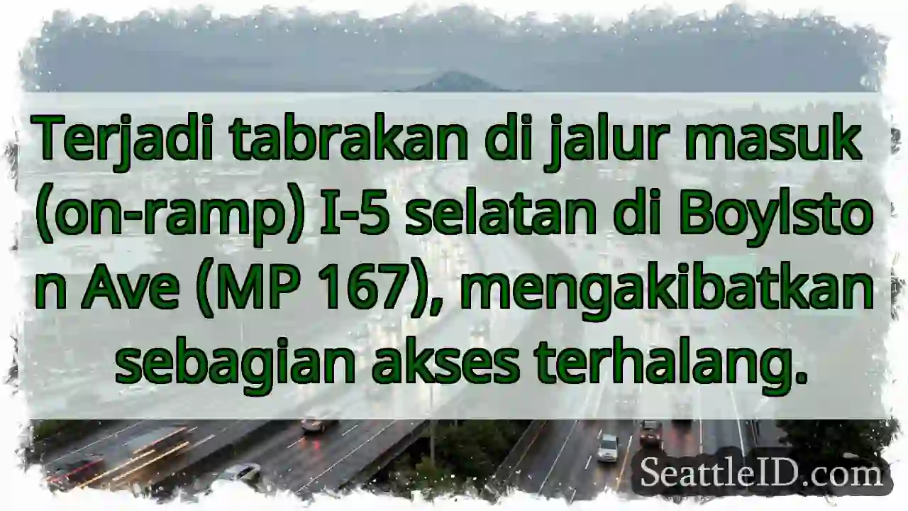 Tabrakan I-5 Selatan - Akses Terhalang