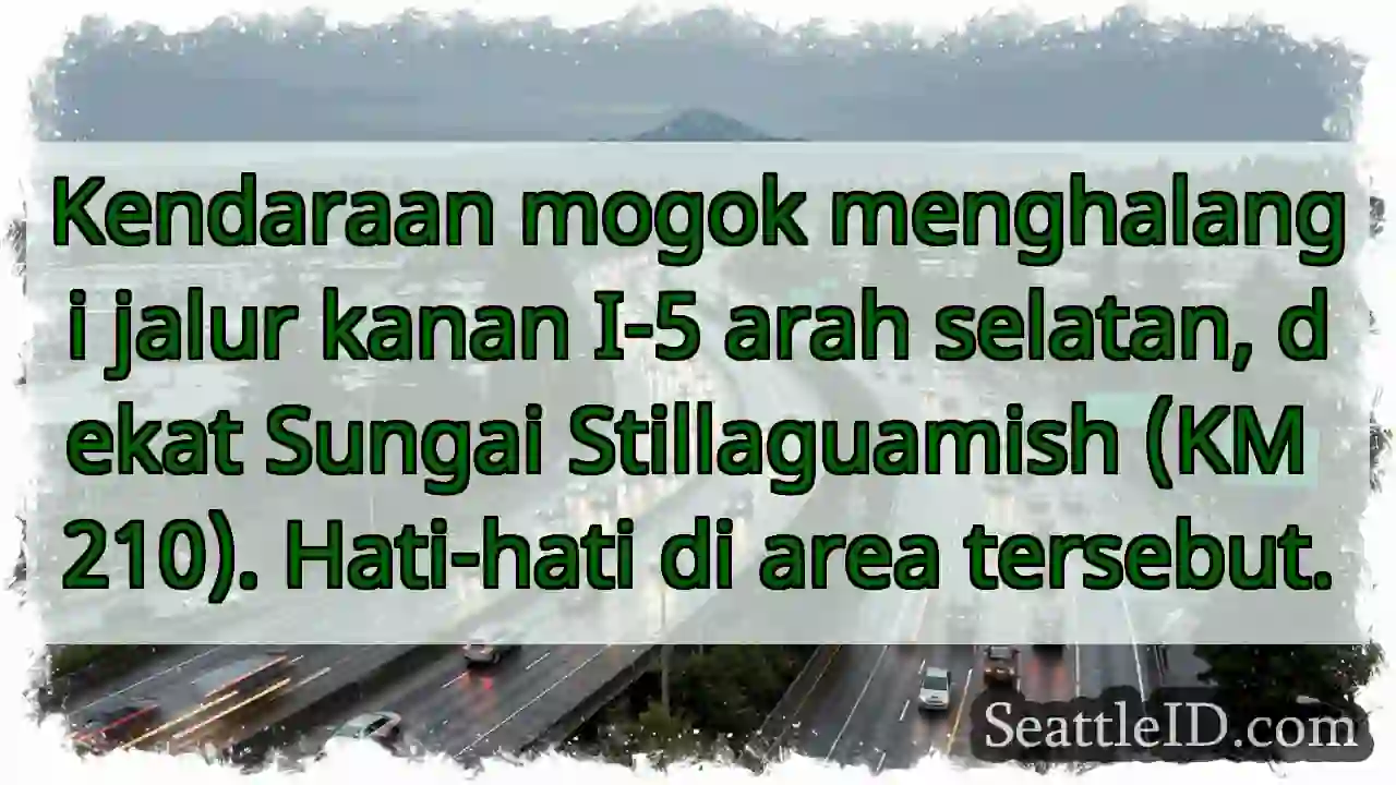 Kendaraan mogok di I-5 Selatan! Hati-hati.