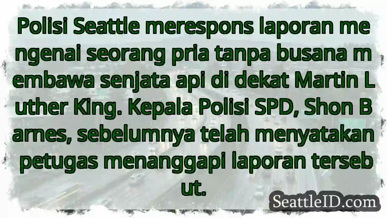 Pria tanpa busana, senjata api di dekat MLK