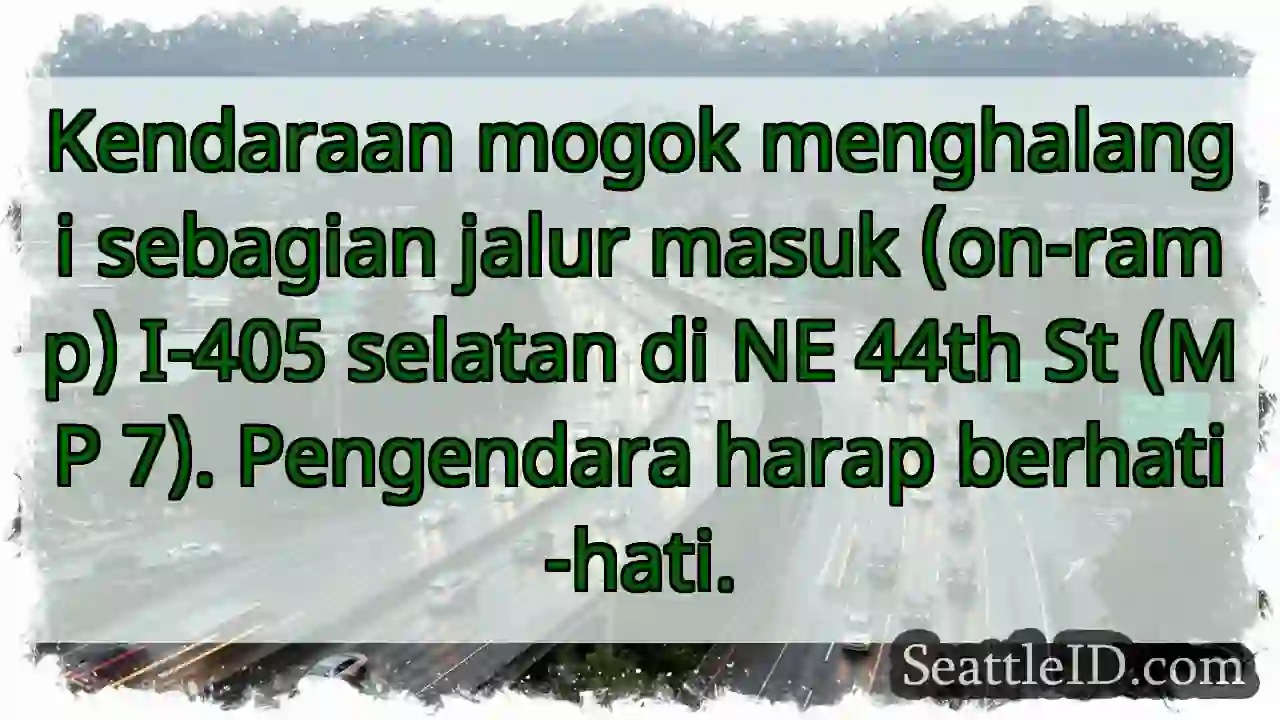 Mogok di I-405 Selatan. Hati-hati!