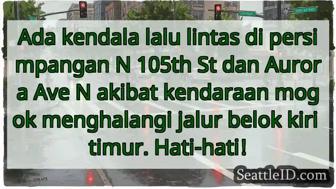 Lalu lintas padat! Kendaraan mogok di N 105th St.