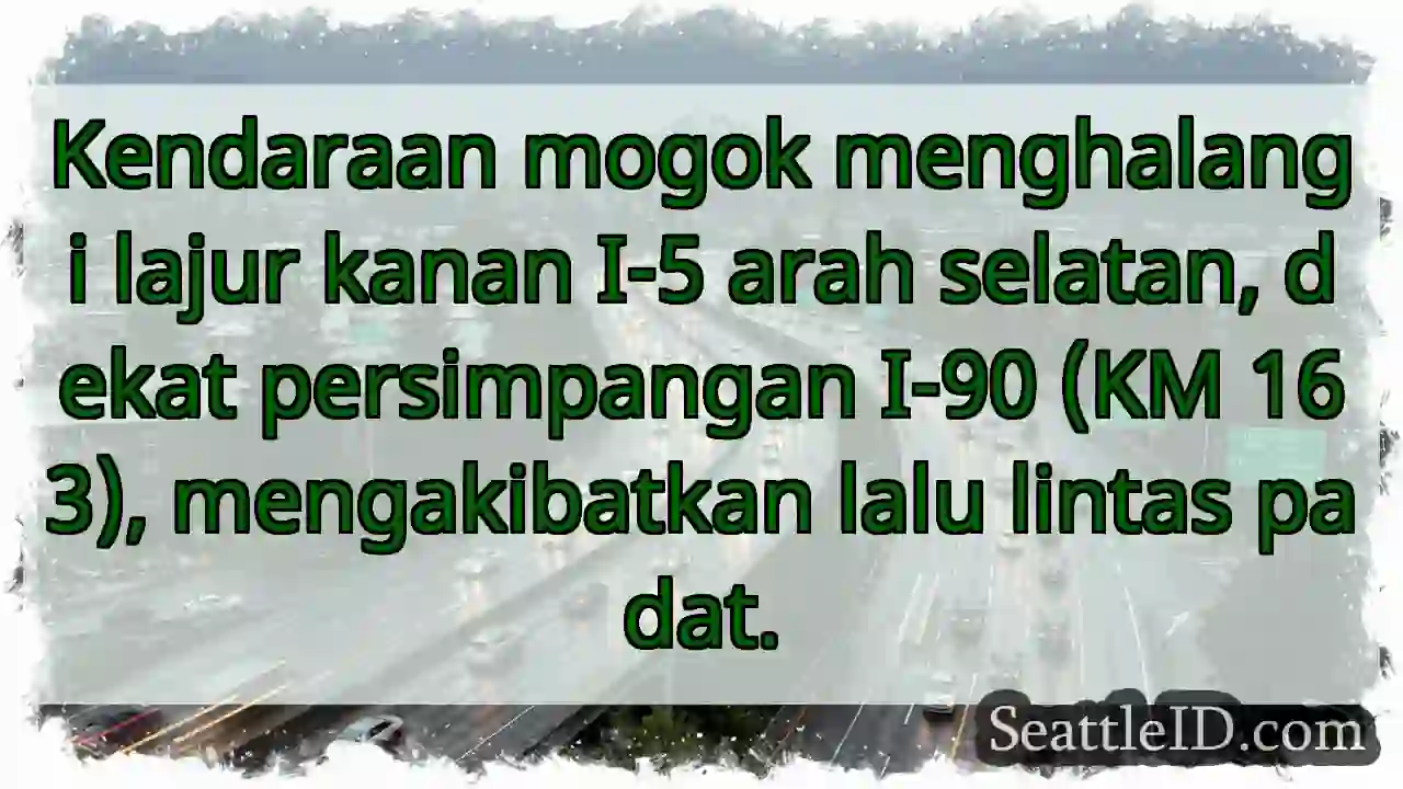 Macet I-5 Selatan! Kendaraan Mogok.