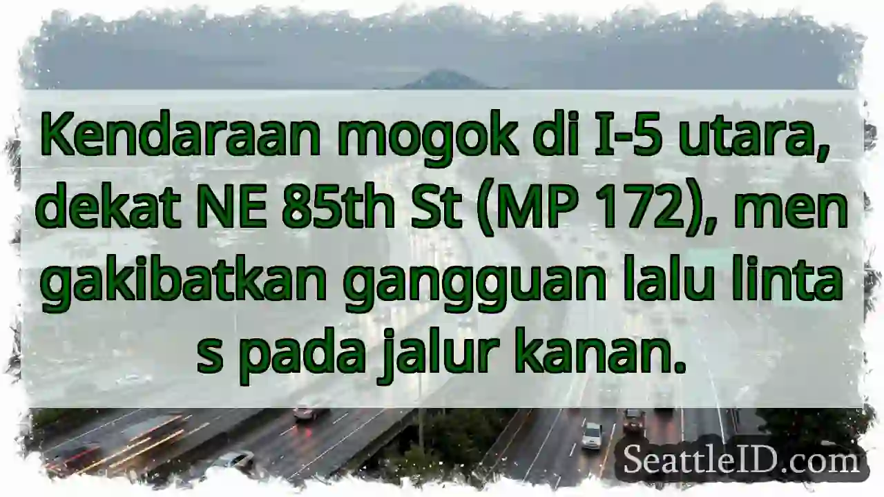 Macet I-5 Utara: Kendaraan Mogok!