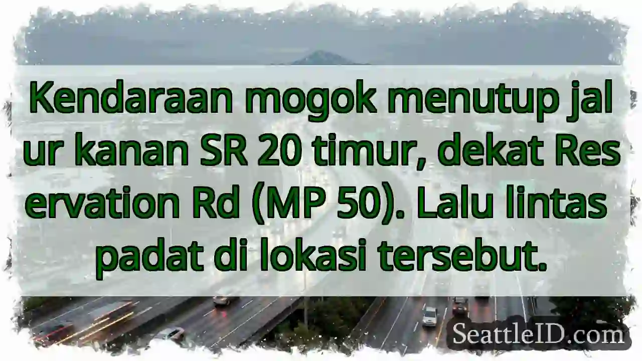 SR 20 Timur: Kendaraan Mogok! Lalu Lintas Padat.