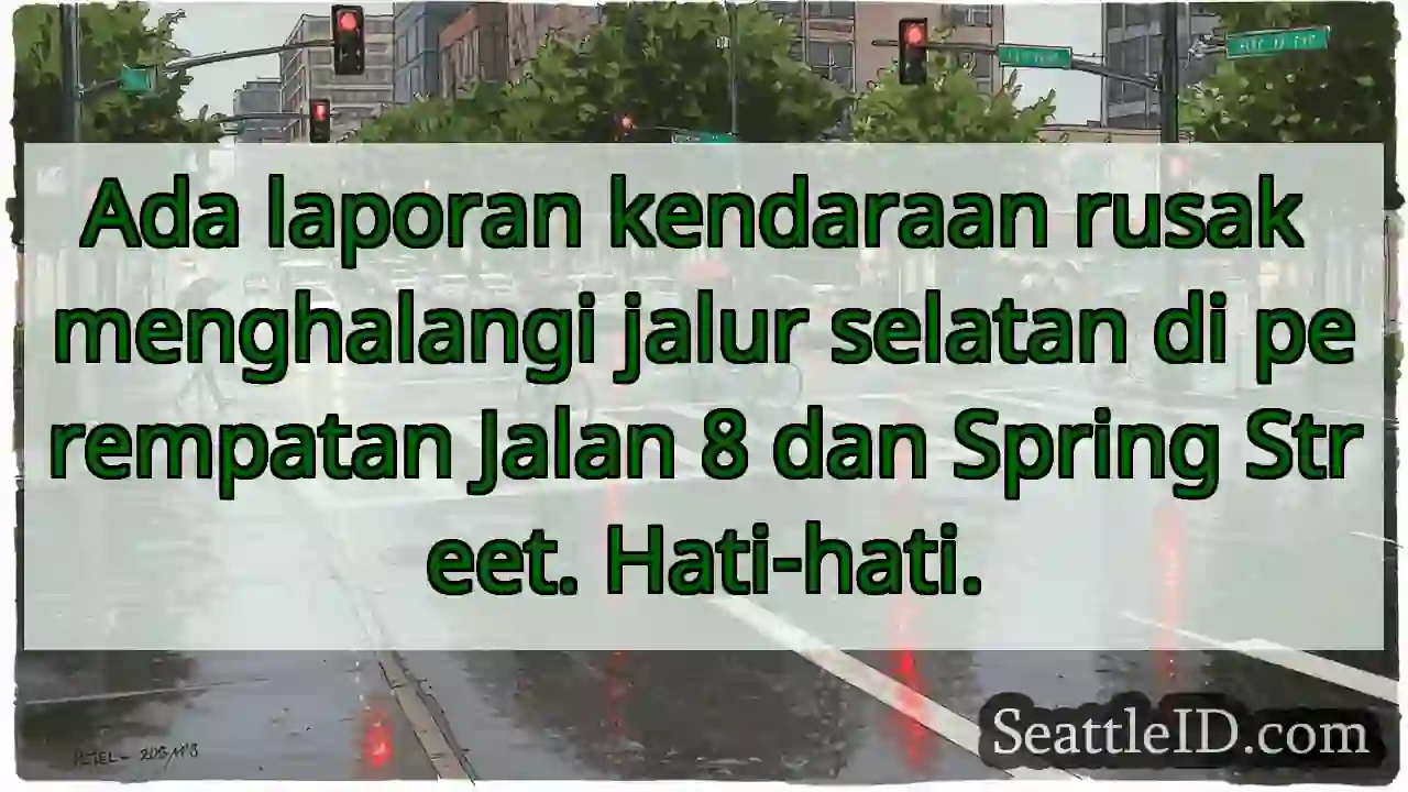 Jalan Terhalang! Hati-hati di perempatan 8 &amp;