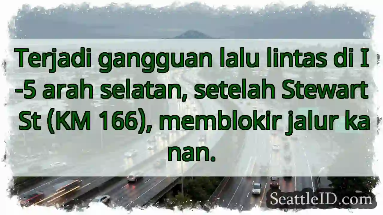 Macet I-5 Selatan! Blokir jalur kanan.
