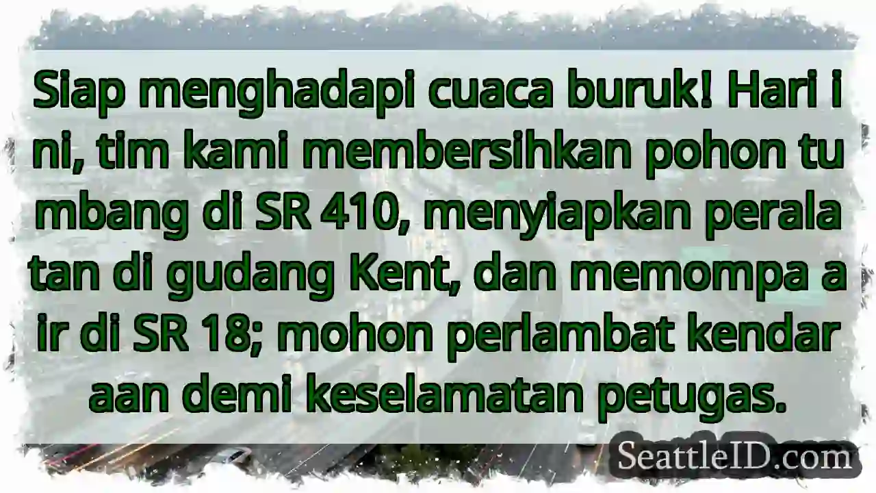 Pohon tumbang &amp; persiapan cuaca buruk!