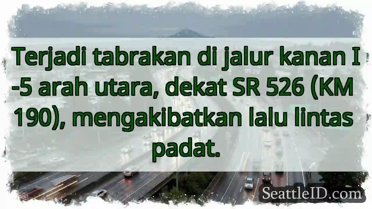 Tabrakan I-5 Utara. Lalu lintas padat!