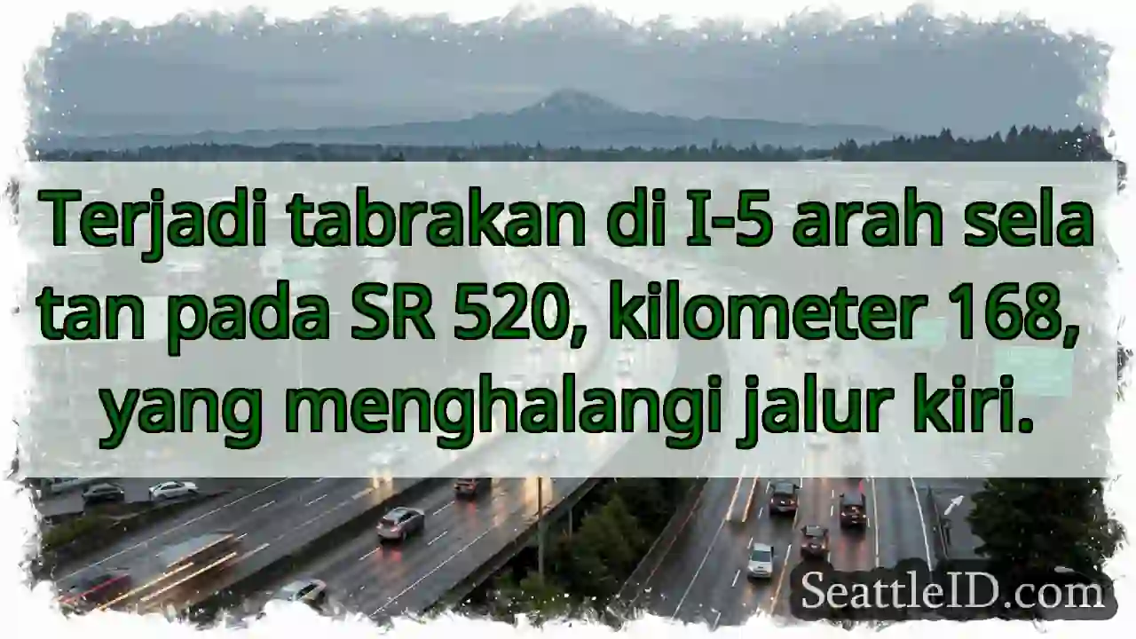 Tabrakan I-5, KM 168. Arah Selatan Terhalang!