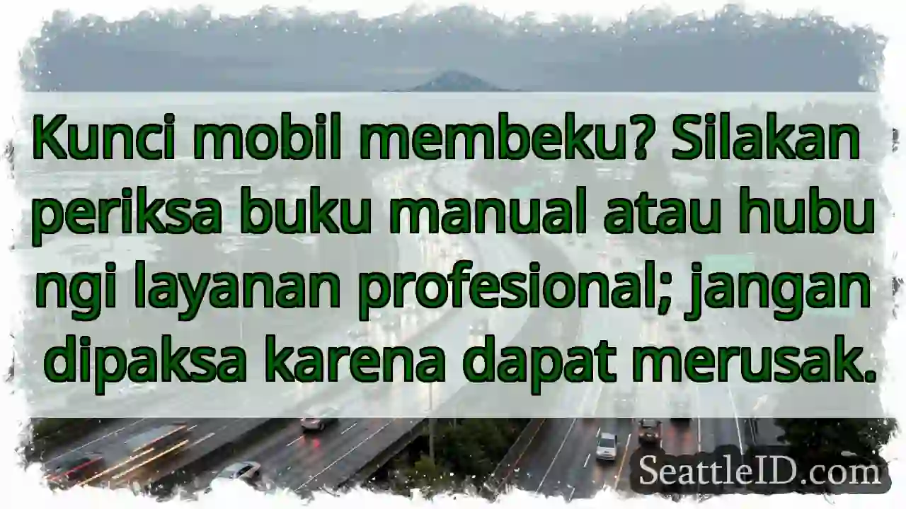 Kunci beku? Jangan paksa!