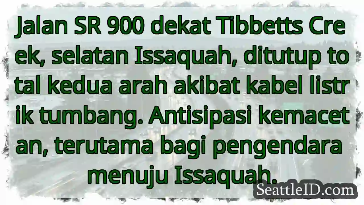 SR 900 Tutup! Kabel Jatuh. Macet!