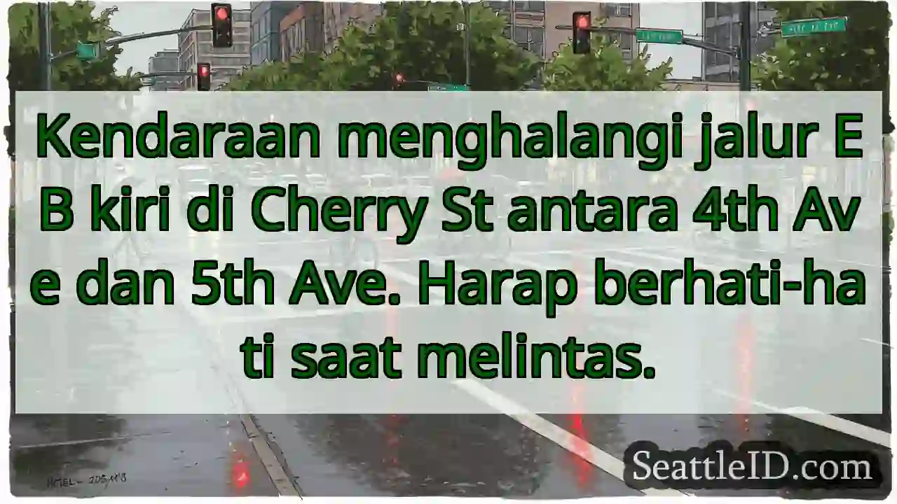 Kendaraan parkir! Hati-hati di Cherry St.