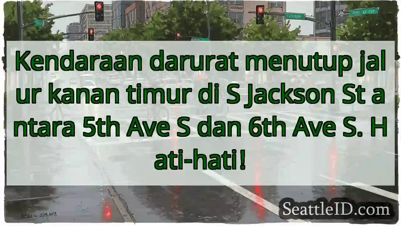 Perhatian! Jalur kanan ditutup!