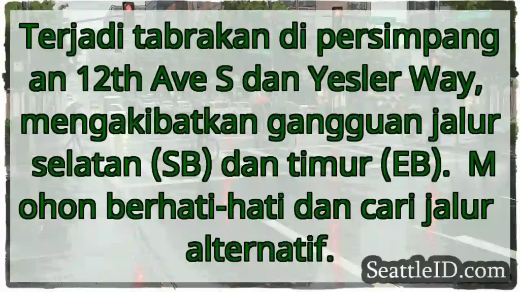 Tabrakan! Jalur SB &amp; EB terganggu.