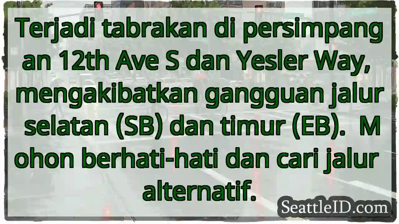 Tabrakan! Jalur SB & EB terganggu.