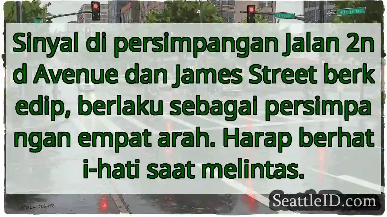 Lampu merah menyala. Hati-hati!