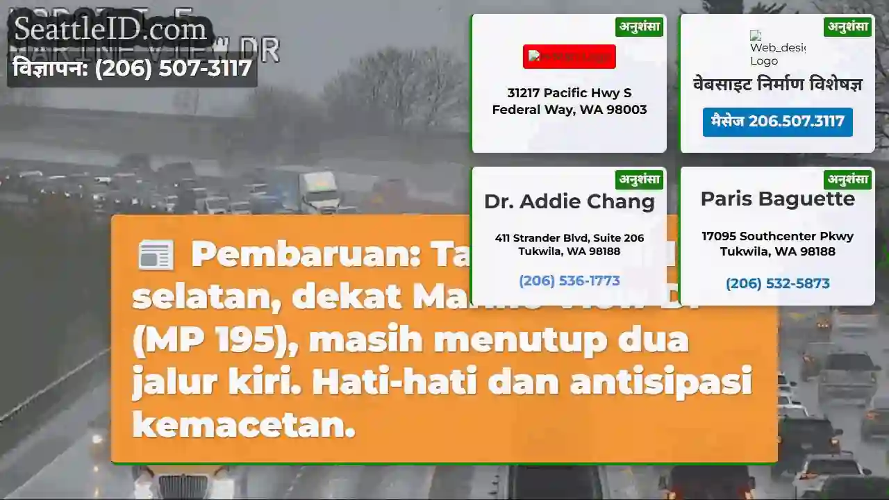 Tabrakan I-5 Selatan: 2 Jalur Tertutup!