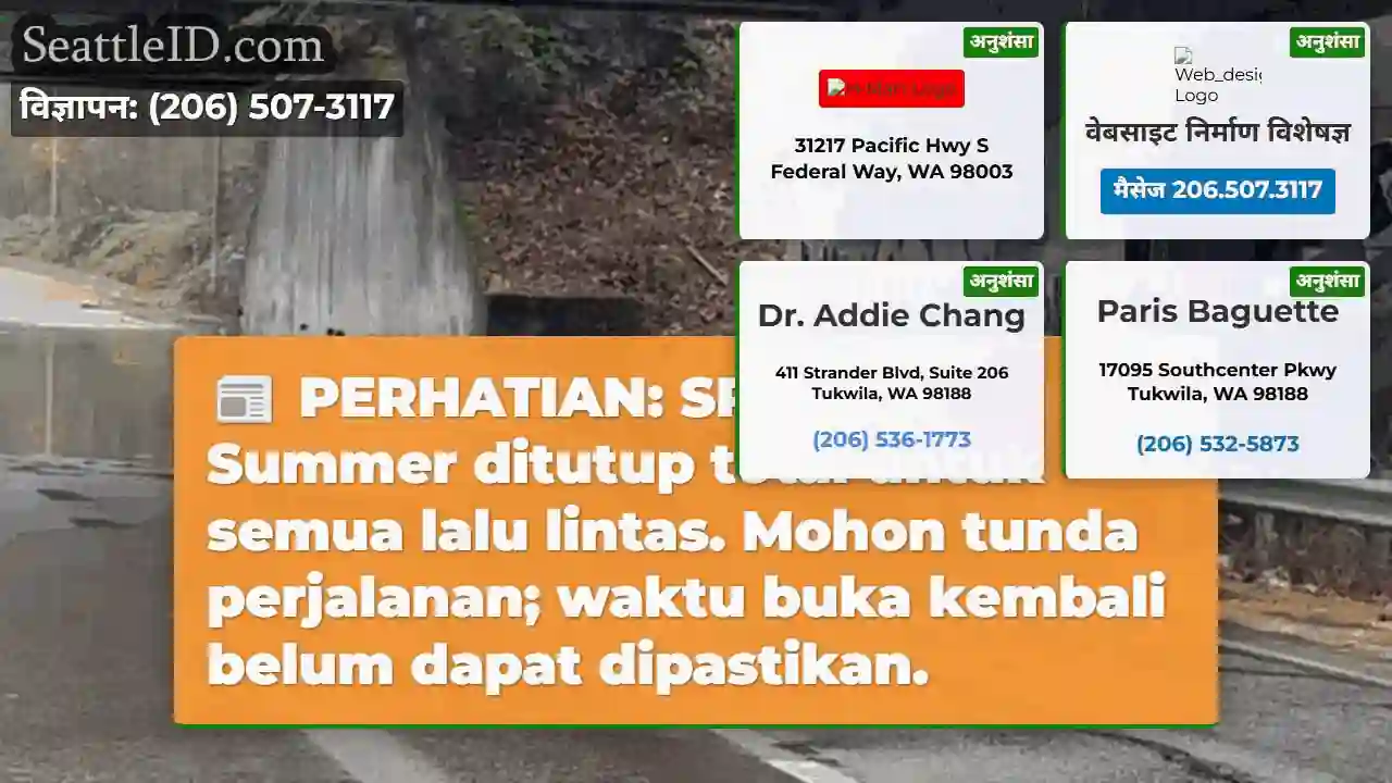 SR 410 TUTUP TOTAL! Tunda perjalanan.