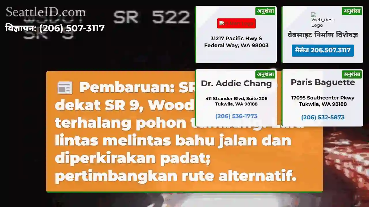 Pohon Tumbang! SR 522 Timur Padat