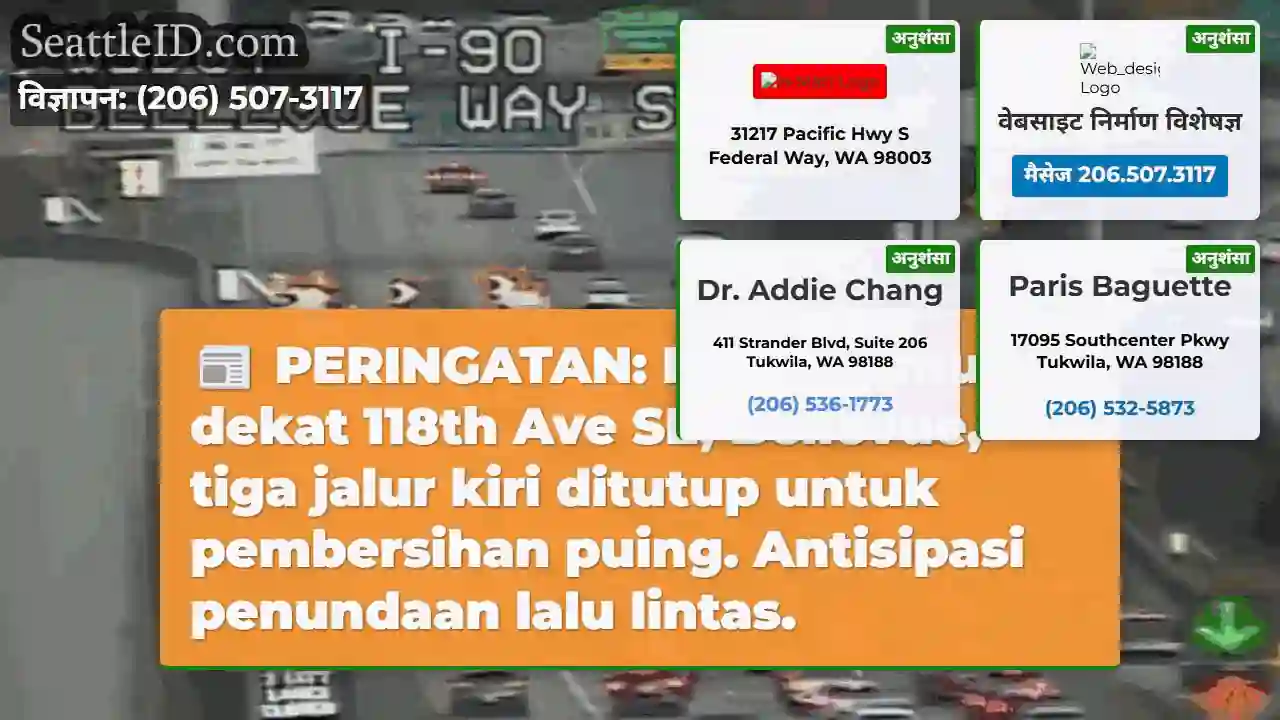 PERINGATAN: Lalu lintas padat di I-90!