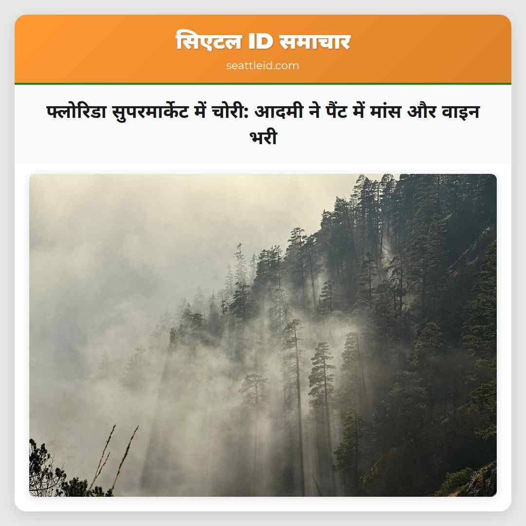 फ्लोरिडा के सुपरमार्केट में चोरी का प्रयास आदमी ने पैंट में मांस और वाइन भरी