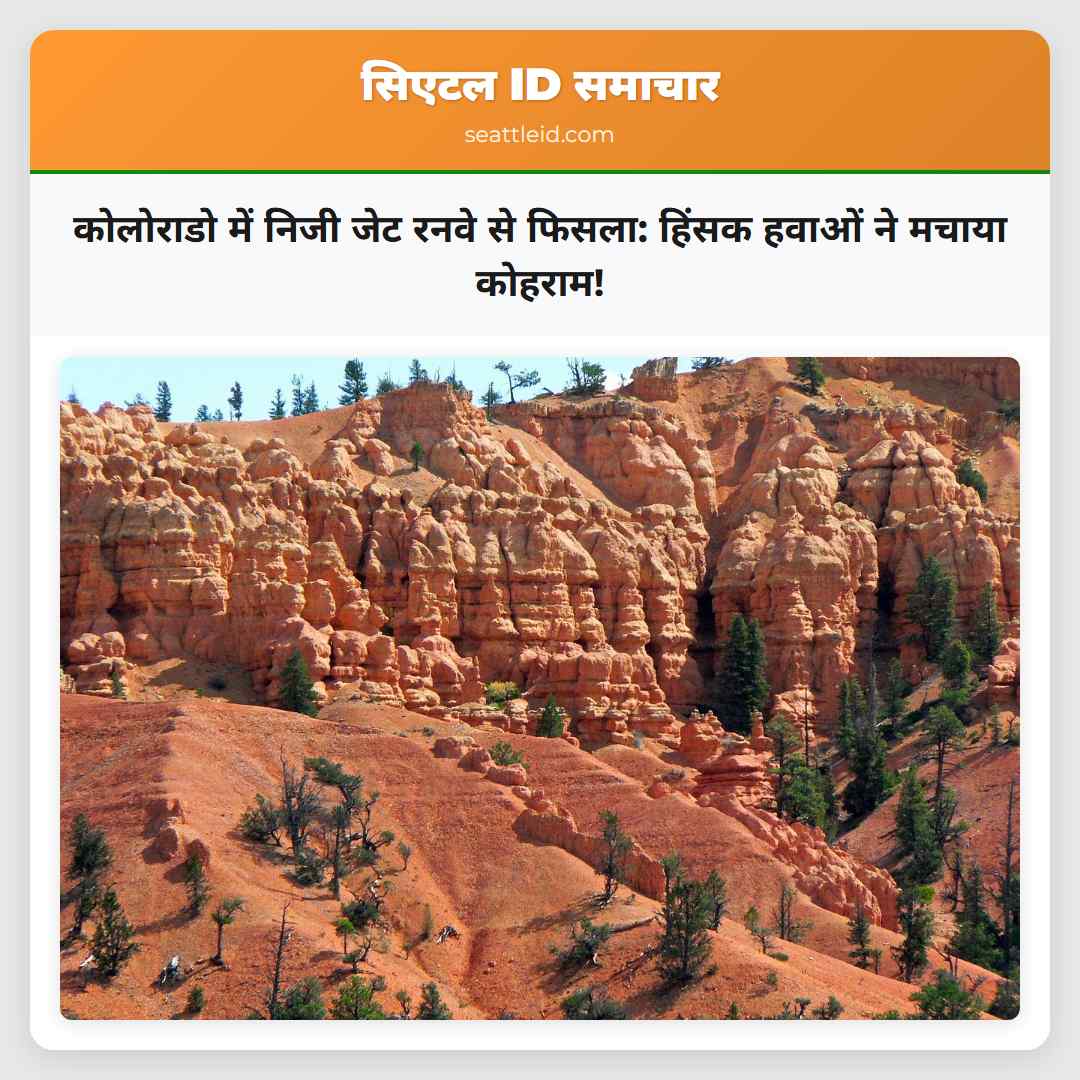 कोलोराडो में निजी जेट रनवे से फिसला: हिंसक हवाओं