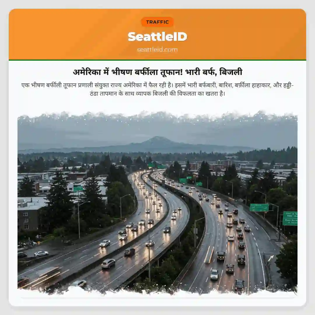 अमेरिका में भीषण बर्फीला तूफान! भारी बर्फ, बिजली