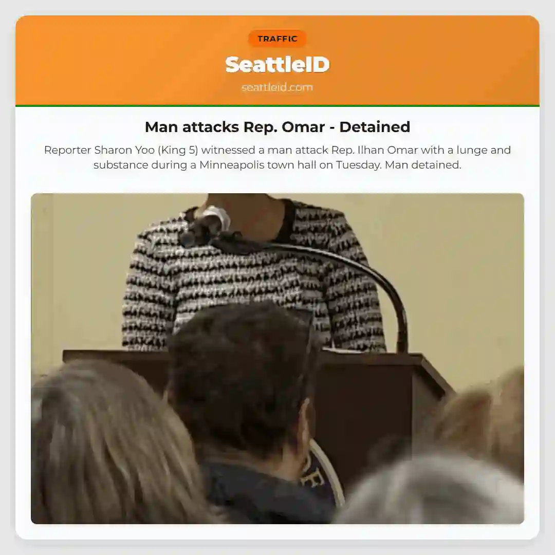 Man attacks Rep. Omar - Detained