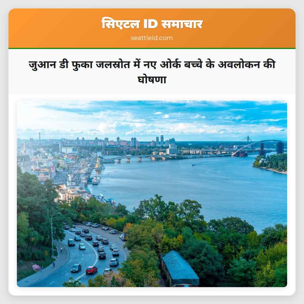 जुआन डी फुका जलस्रोत में नए ओर्क बच्चे के अवलोकन