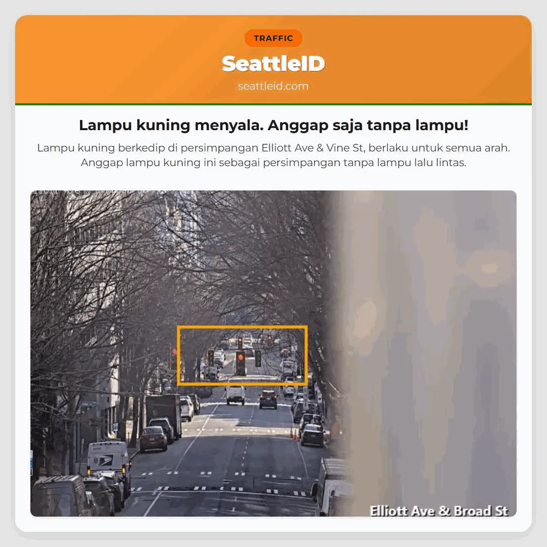 Lampu kuning menyala. Anggap saja tanpa lampu!