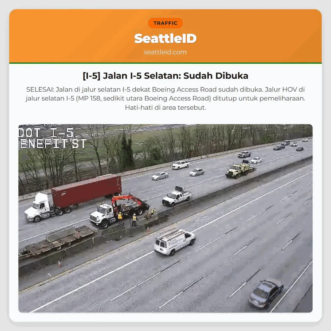 [I-5] Jalan I-5 Selatan: Sudah Dibuka