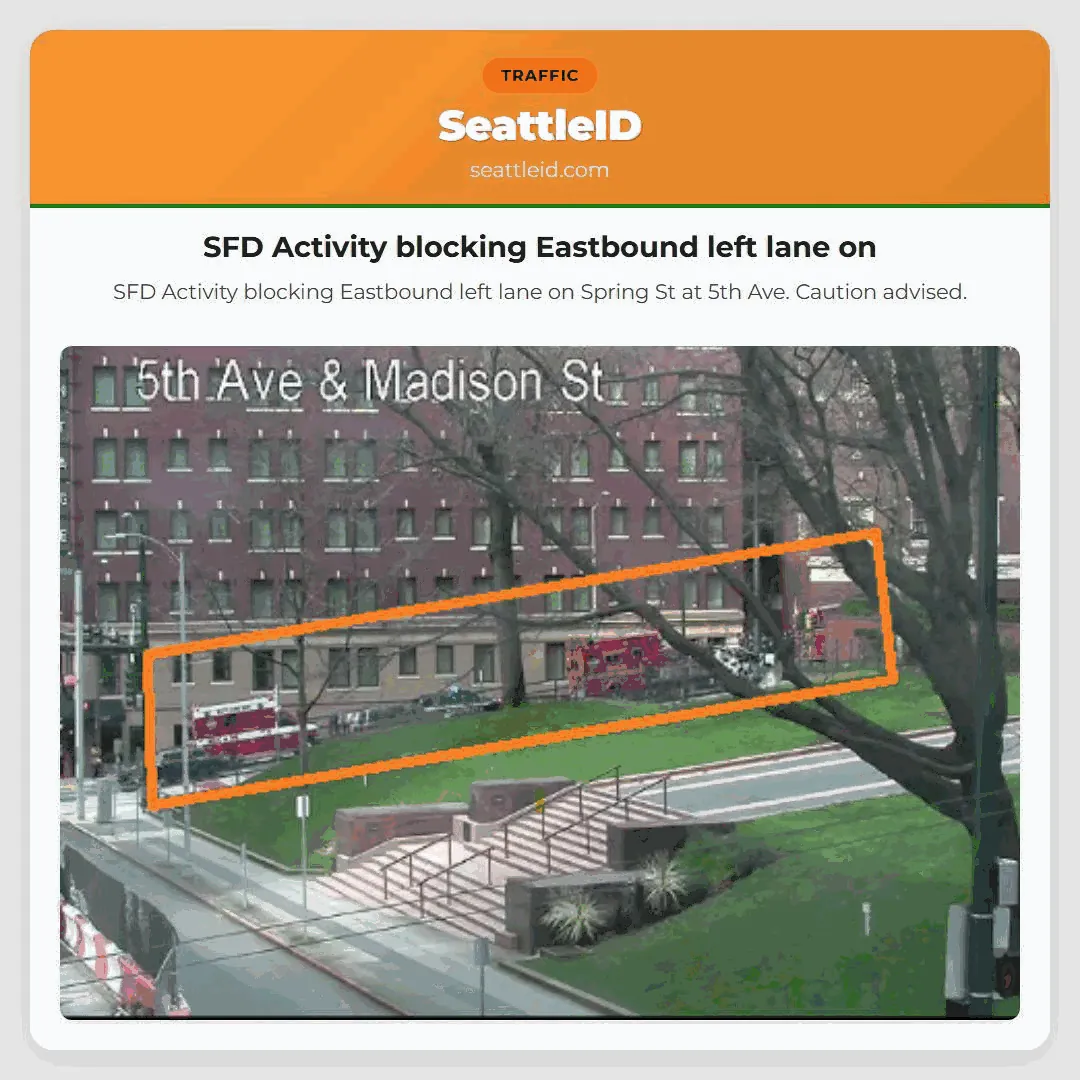 SFD Activity blocking Eastbound left lane on