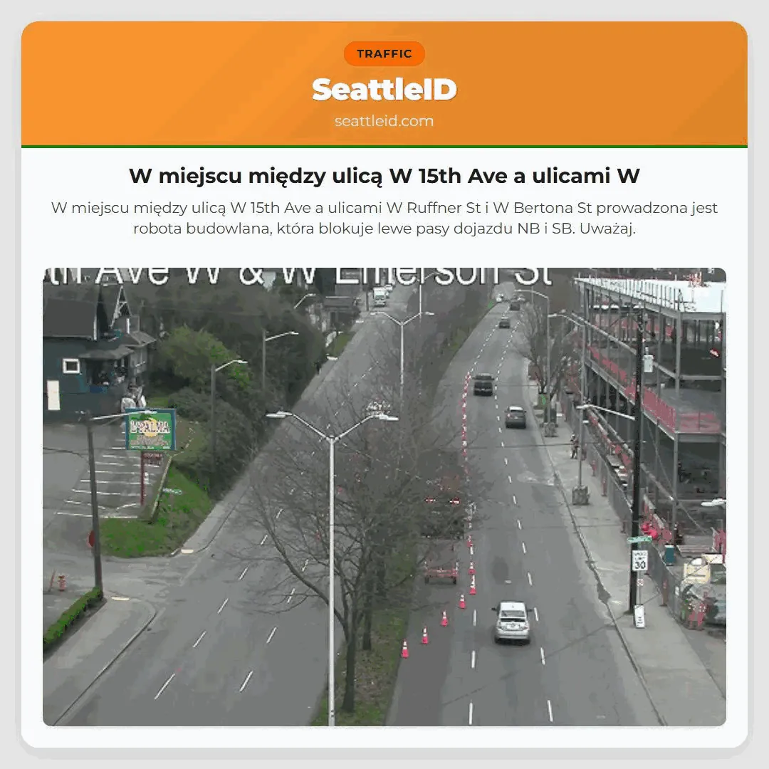 W miejscu między ulicą W 15th Ave a ulicami W