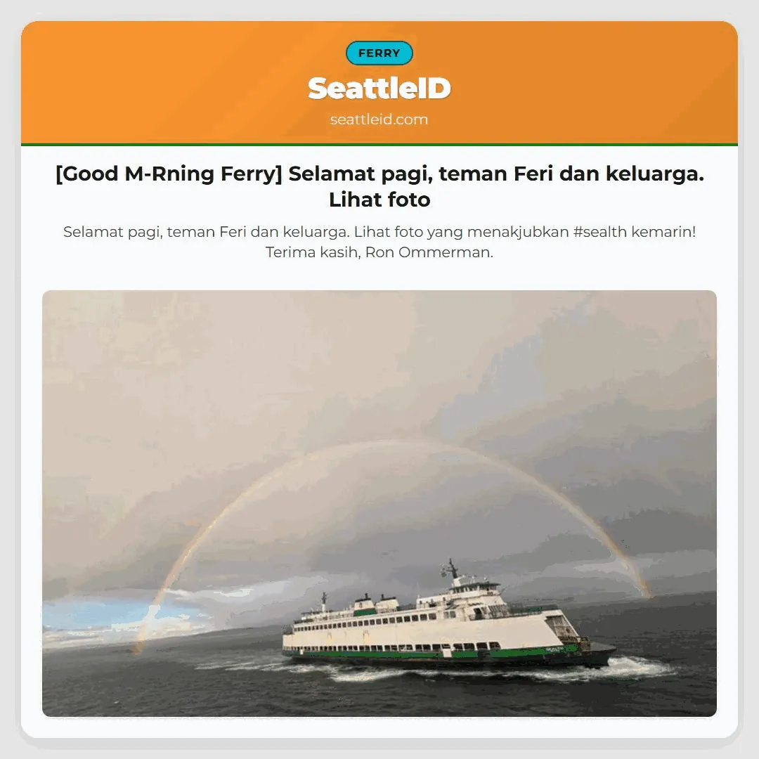 [Good M-Rning Ferry] Selamat pagi, teman Feri dan keluarga. Lihat foto