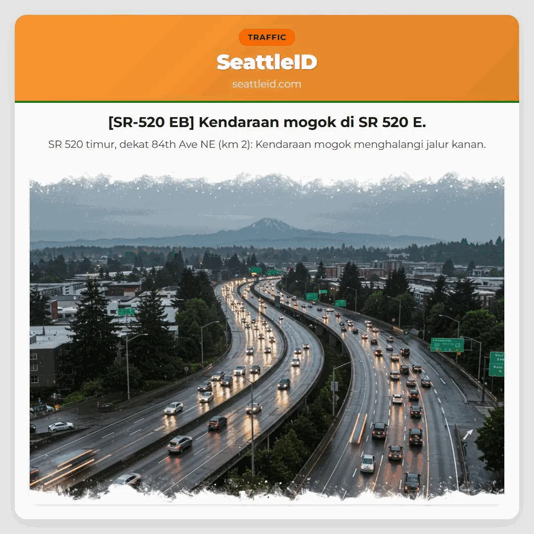 [SR-520 EB] Kendaraan mogok di SR 520 E.