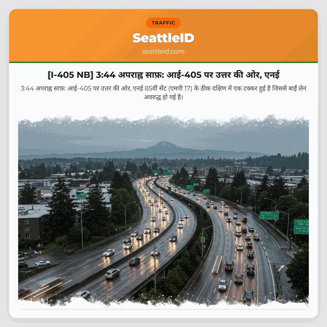 [I-405 NB] 3:44 अपराह्न साफ़: आई-405 पर उत्तर की ओर, एनई